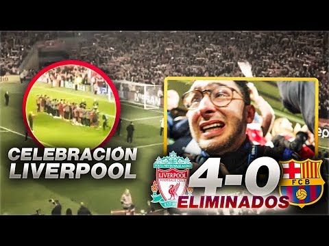 REACCIONES DESDE ANFIELD DE UN HINCHA CULÉ... LIVERPOOL 4 BARCELONA 0