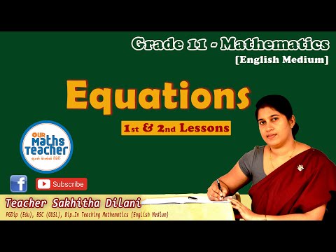 Grade 11 - Mathematics (Equations - 1st and 2nd...