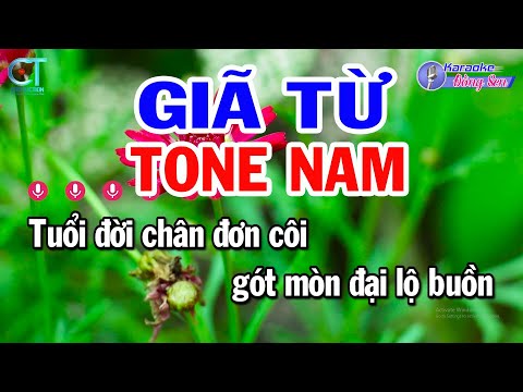 Karaoke Giã Từ Tone Nam Am | Nhạc Sống Beat Mới || Karaoke Đồng Sen