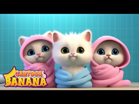 Los tres gatitos y su compañerismo - cancion de bebe | Banana Cartoon