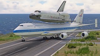 Greatest Pilot Ever! Boeing 747 Nasa Performs Flight From Shortest Runway