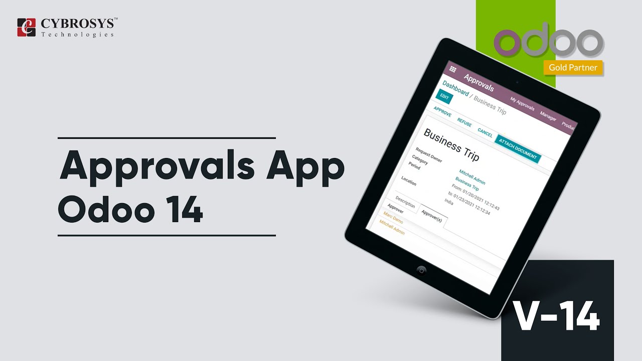 Approvals App Odoo 14 | Odoo Functional Video | 3/12/2021

The approval module of the new Odoo version 14 is an efficient management tool for the operation of seeking permission and ...