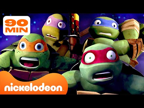 Tartarugas Ninja | 90 MINUTOS dos Momentos Mais Dramáticos das Tartarugas Ninja! 😲 | Nickelodeon