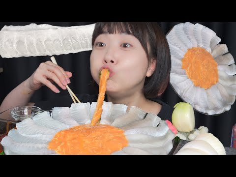 🌼광어지느러미 꽃이 피었습니다🌼Mukbang eating show