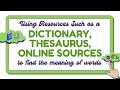 Understanding Word Meanings and Resources
