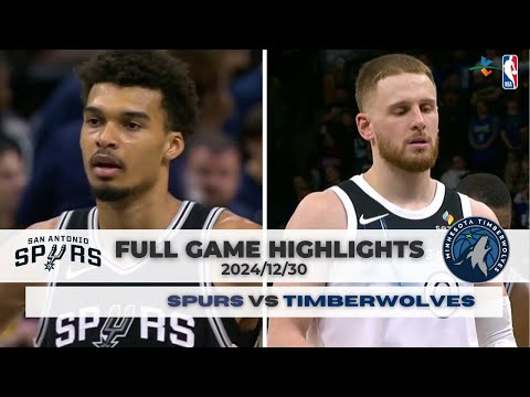 #NBA【#聖安東尼奧馬刺 VS #明尼蘇達灰狼】 全場賽事精華 ｜20241230｜#SanAntonioSpurs vs #Timberwolves FULLGAMEHIGHLIGHT