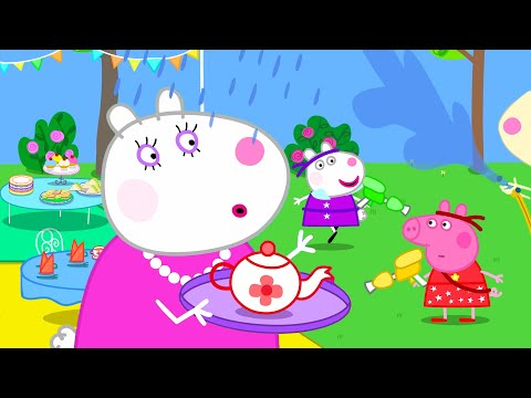 Batalha de respingos na Festa do Chá! ☕️ | Peppa Pig Portuguese Brazil Episódios Completos