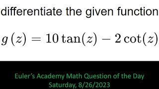 Math Question of the Day: Saturday August 26th, 2023