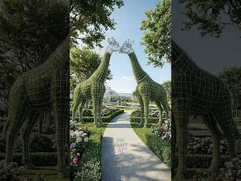 🦒 Incredible giraffes made from living greenery