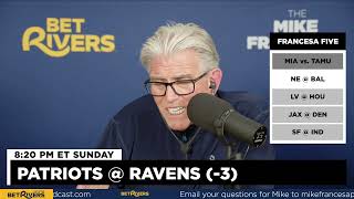Week 16 NFL Best Bets - Miami vs Texas A&M - Francesa Five