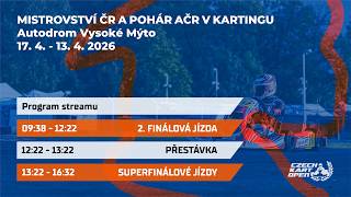 1. Závod Mistrovství ČR a Pohár AČR v kartingu 2026 Autodrom Vysoké Mýto