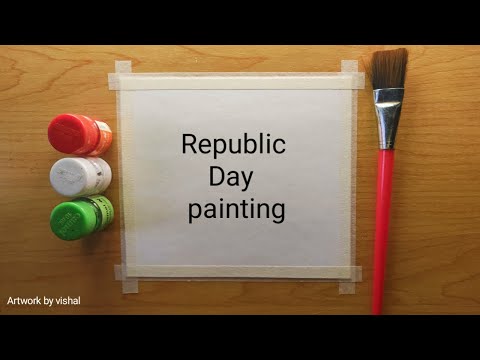 Easy Republic Day Painting for Beginners / Republic day painting ideas / step by step tutorial