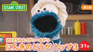 まとめ | 2025年1～6月 にんきどうがトップ3｜セサミストリート｜日本語吹替版