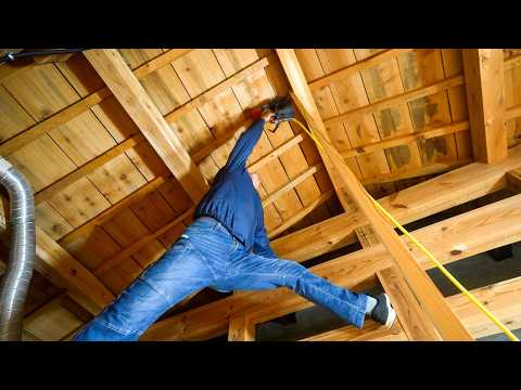 【一気に】大きなワンフロア全体に断熱を入れ、天井を作っていく【大工の築55年リフォーム - part8】