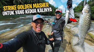 Strike Ikan Mahser ...!!! Pakai swimer di Sungai Sana...