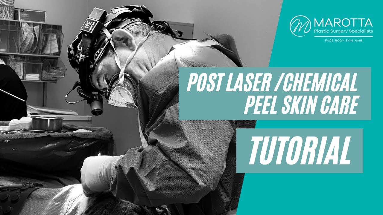 Post laser skin care tutorial with medical professional.