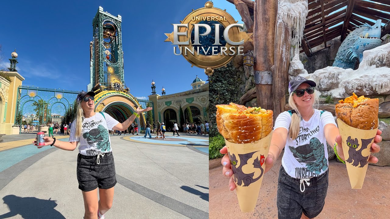 Epic Universe ONE YEAR LATER! FULL DAY, Open to Close, Rides, Food, Modified Fountain Show & MORE