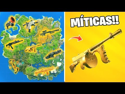 Todas las *UBICACIONES* de las ARMAS  MÍTICAS!! 🔥 Temporada 2 - Fortnite: battle royale