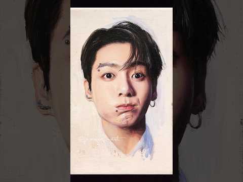 He is so cute and hot!#jungkook #kpop #portrait #oilpainting