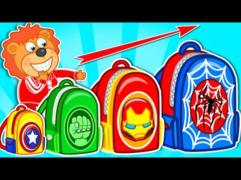 LeonCito | Mochilas de superhéroes | Dibujos animados | Video Para Niños