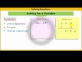 Solving Literal Equations for a Variable