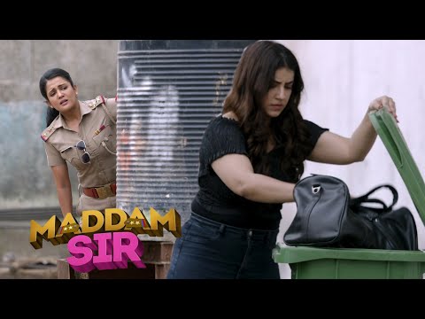 क्या छुपा रही है यह लड़की कूड़े के डब्बे में || Best Of Maddam Sir