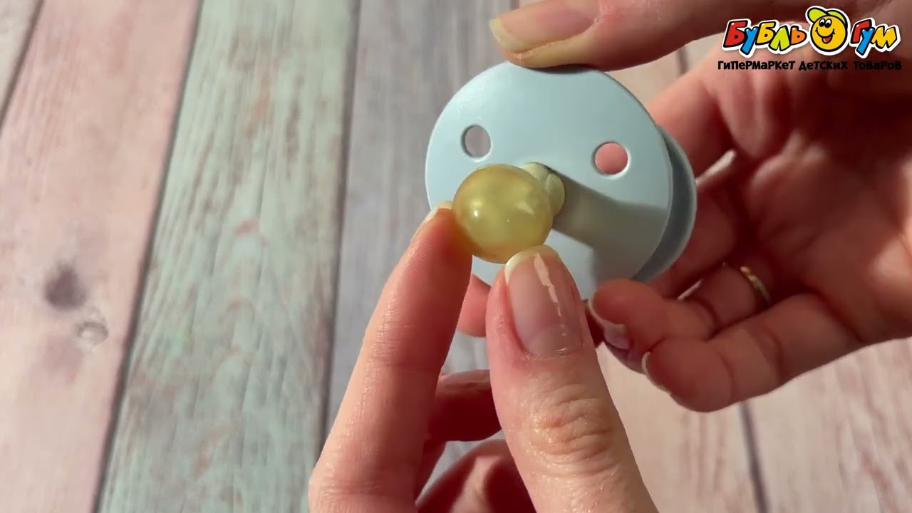 Пустышка Lubby латексная классическая голубая с 0мес - видео