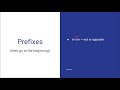 Word Parts: Prefixes, Suffixes, and Roots