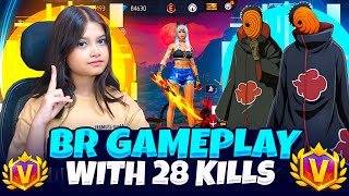 BR GAMEPLAY 28🤯 KILLS IN PHONE😎-Garena Free Fire Max