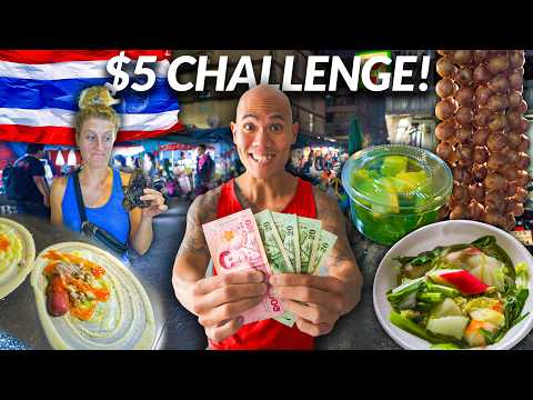 $5 Thai Street Food Challenge in Bangkok Thailand - How Much Thai Street Food Can $5 Buy in Bangkok?