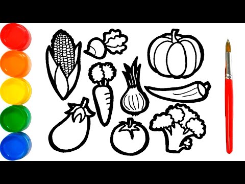 Dibuja y Colorea Verduras Paso a Paso Dibujos Para Niños Faciles FunKeep