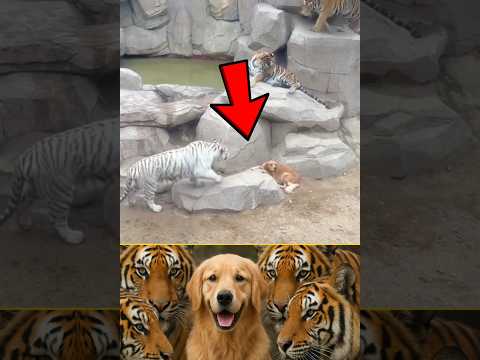 புலிகளிடம் 🤨 மாட்டிக்கொண்ட நாய் dog serve as mother for tiger #tamilshorts