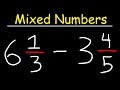 Subtracting Mixed Numbers and Fractions