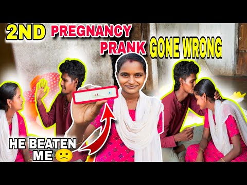 😂2nd Pregnancy Prank😡Gone Wrong😥|He is Very Emotional🥹|gowthamindhu|#trending #viral #prank #vlog