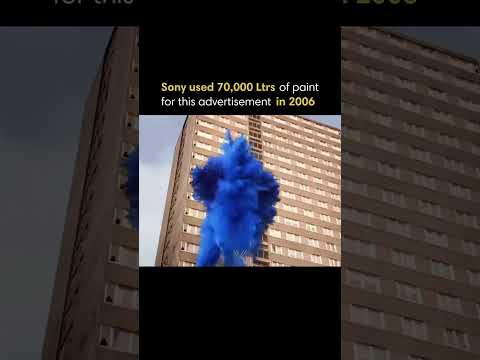Sony used 70,000 Ltrs of paint for this advertisement in 2006