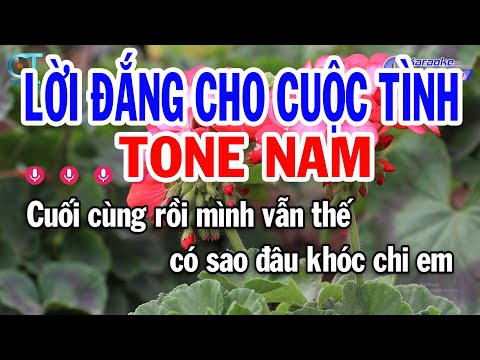 Karaoke Lời Đắng Cho Cuộc Tình Tone Nam ( Em ) Nhạc Sống Đồng Sen