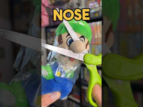 Nintendo SCAMMED Me So I CUT OFF Luigi’s Nose…? (DAY 14) #shorts #luigi #blindbag