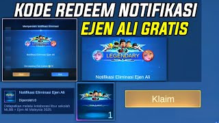 KODE REDEEM EFEK NOTIFIKASI  EJEN ALI GRATIS ! CARA DAPETIN NOTIFIKASI EJEN ALI MLBB GRATIS