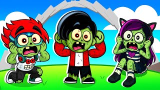 24 HORAS VIVIENDO EN UN MUNDO DE ZOMBIES con MI FAMILIA en BROOKHAVEN ROBLOX | Karim Juega