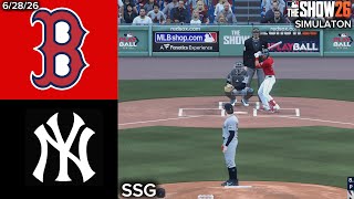 Yankees vs. RedSox Simulation | 6/28/26 | MLB The Show 26 PS5 Gameplay