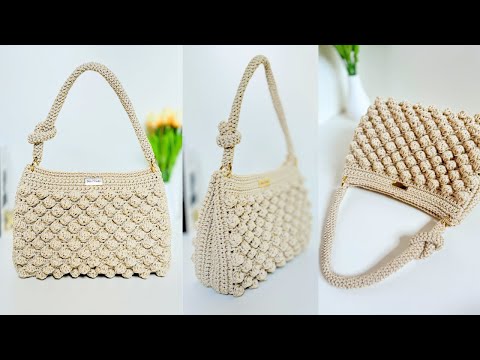 Bolsa de Crochê Design Novo e Elegante | Passo a Passo da Bolsa Ryka