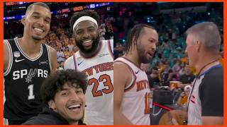 GAME 1 FINALS SPURS VS KNICKS WAS CRAZY #NBA #WEMBY #SPURS #KNICKS