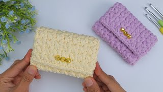 An Incredibly Cool and Unique Crochet small wallet tutorial! Crochet wallet pattern