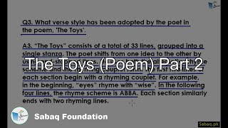 The Toys (Poem) Part 2