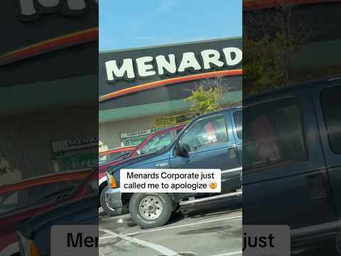 Menards corporate called me to apologize for employees rude behavior (incident is from 1 year ago)￼