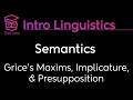 Maxims and Principles of Communication