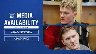 NYR vs FLA: Adam Sykora and Adam Fox Postgame Media Availability | March 29, 2026