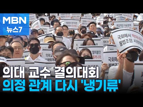 의대 교수들 용산서 집회…의정 다시 냉기류 [뉴스7]