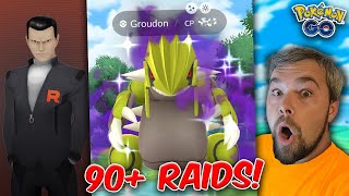 Over 90 Shiny Shadow Groudon Raids Defeated & THIS IS What We Got! (Pokémon GO)