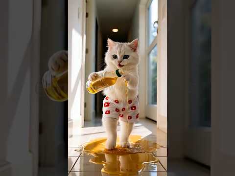 Kitten Outsmarts Armed Robber With Genius Trap 🐾💥 #viralvideo #cat #funny #cat